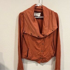 Anthropologie women’s burnt orange casual motto jacket size xsmall